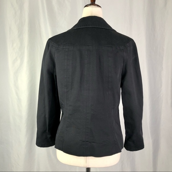 Talbots black jacket stretch slim fitting 3/4 sleeves 10 - Picture 4 of 9